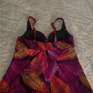 Vibrant Strappy Dress with Leaf Pattern 2 bathing suit for $15.